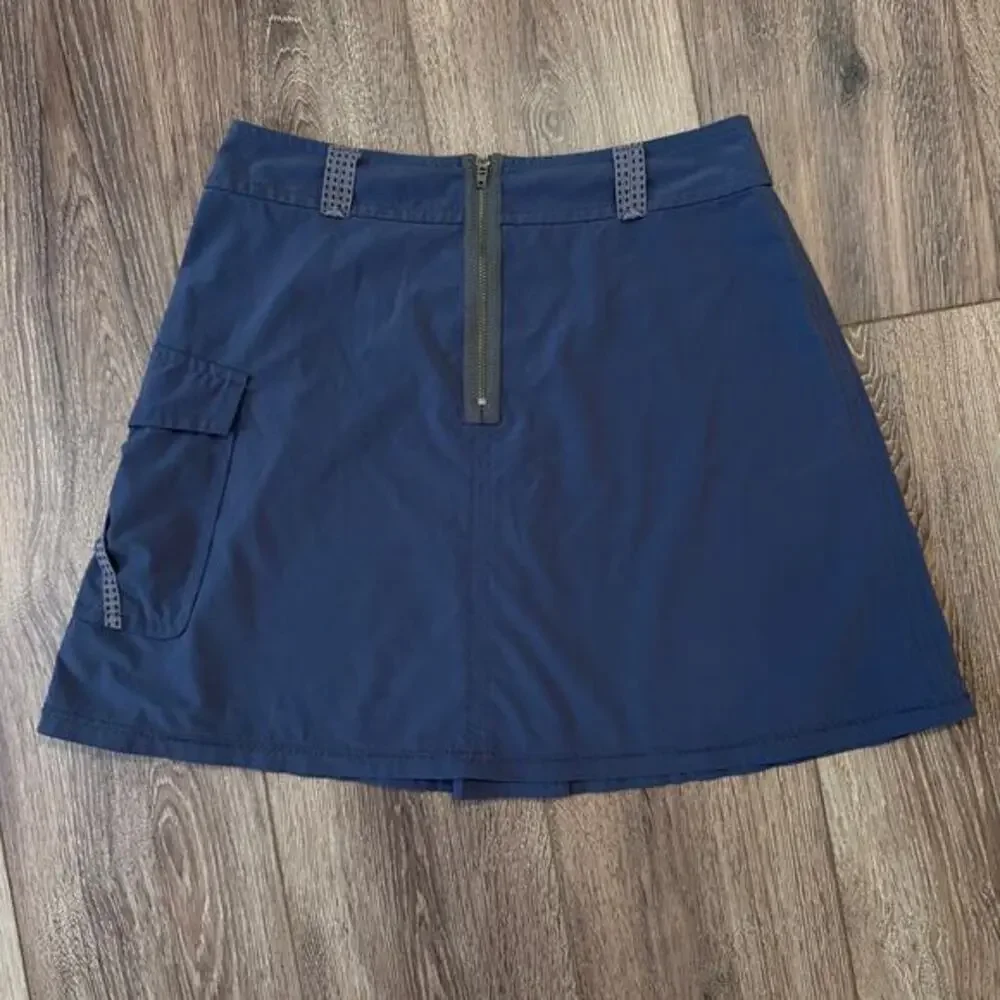 Title Nine lightweight cargo hiking skirt utility style gray